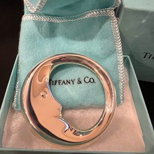 Tiffany & Co Sterling Silver Man on the Moon Baby Rattle, Box+Pouch, Unused/New
